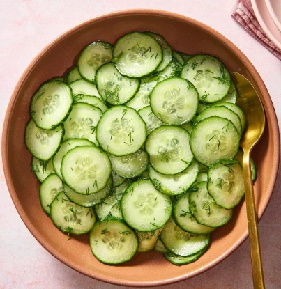 sliced of fresh cucumber ..