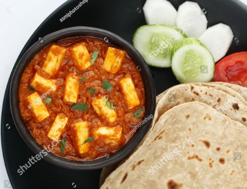 paneer Masala with roti & salad ..