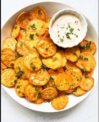 Sliced sweet potato ..